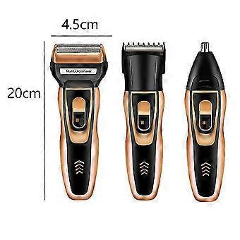 3in1 Elektrischer Rasierer – Barttrimmer & Nasenhaartrimmer Set