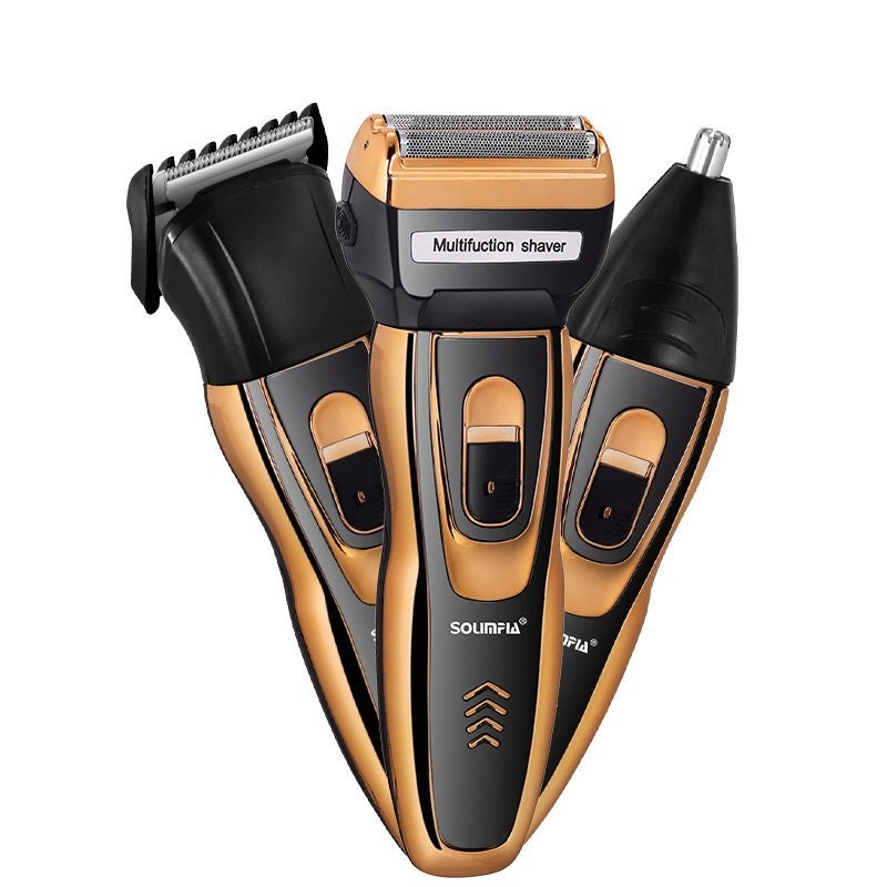 3in1 Elektrischer Rasierer – Barttrimmer & Nasenhaartrimmer Set